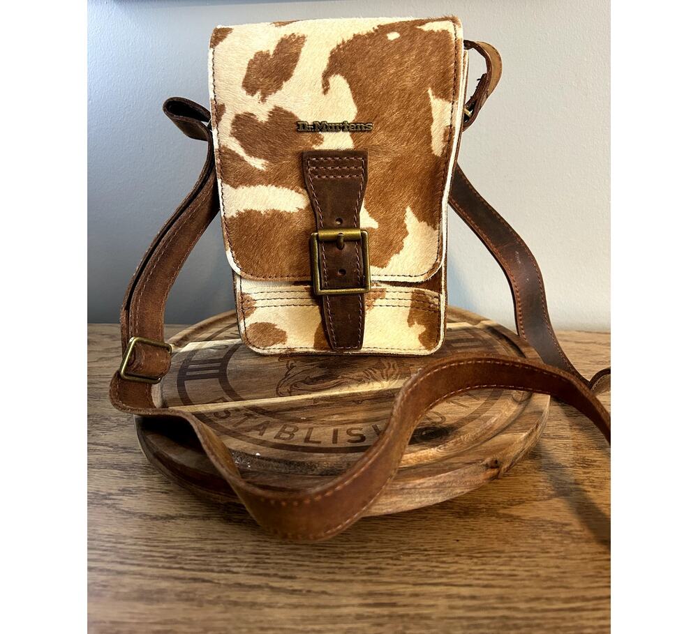 Dr Martens Brown Cow Print Hair On Crossbody